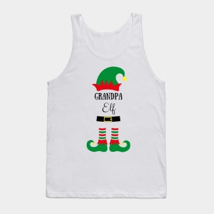 grandpa elf cute funny christmas gift elf family xmas Tank Top